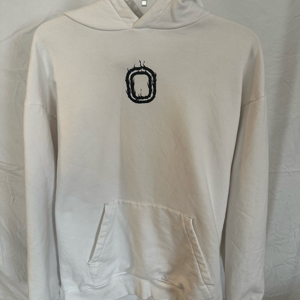 White Hoodie with Black Logo